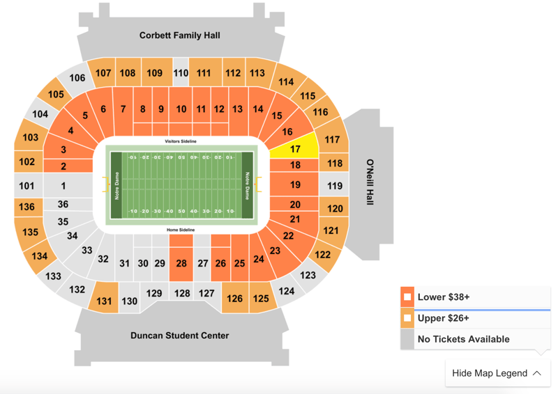 Notre Dame Hockey Stadium Seating Chart Tutorial Pics